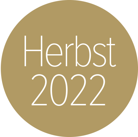 Ein Button mit dem Text "Herbst 2022"