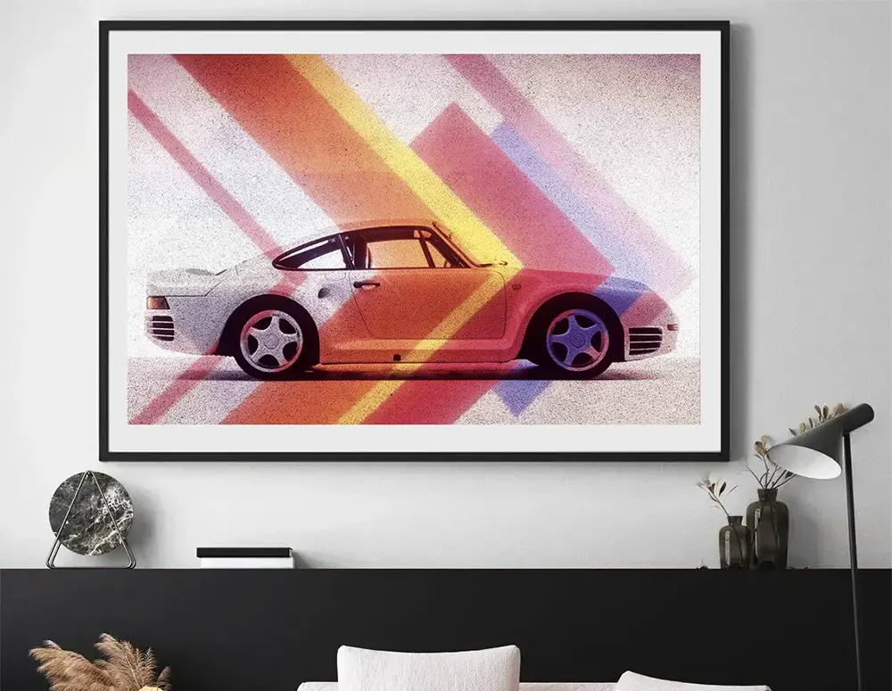 Porsche Car Art Mock-up